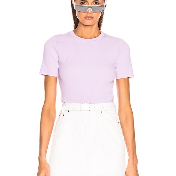 Helmut Lang Lavender angel side zip rubbed tee - Picture 5 of 6